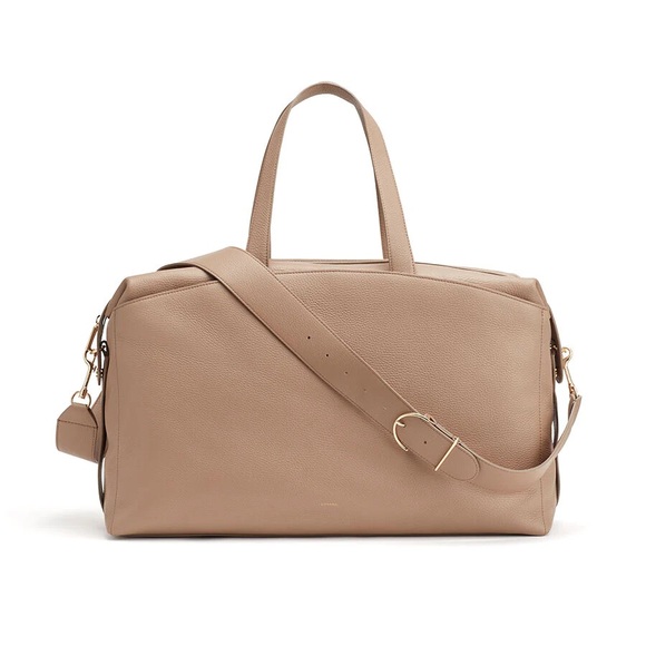 Cuyana Handbags - Cuyana Large Travel Bag Weekender Leather Cappuccino
